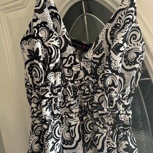 Black & White Printed Mini Dress by